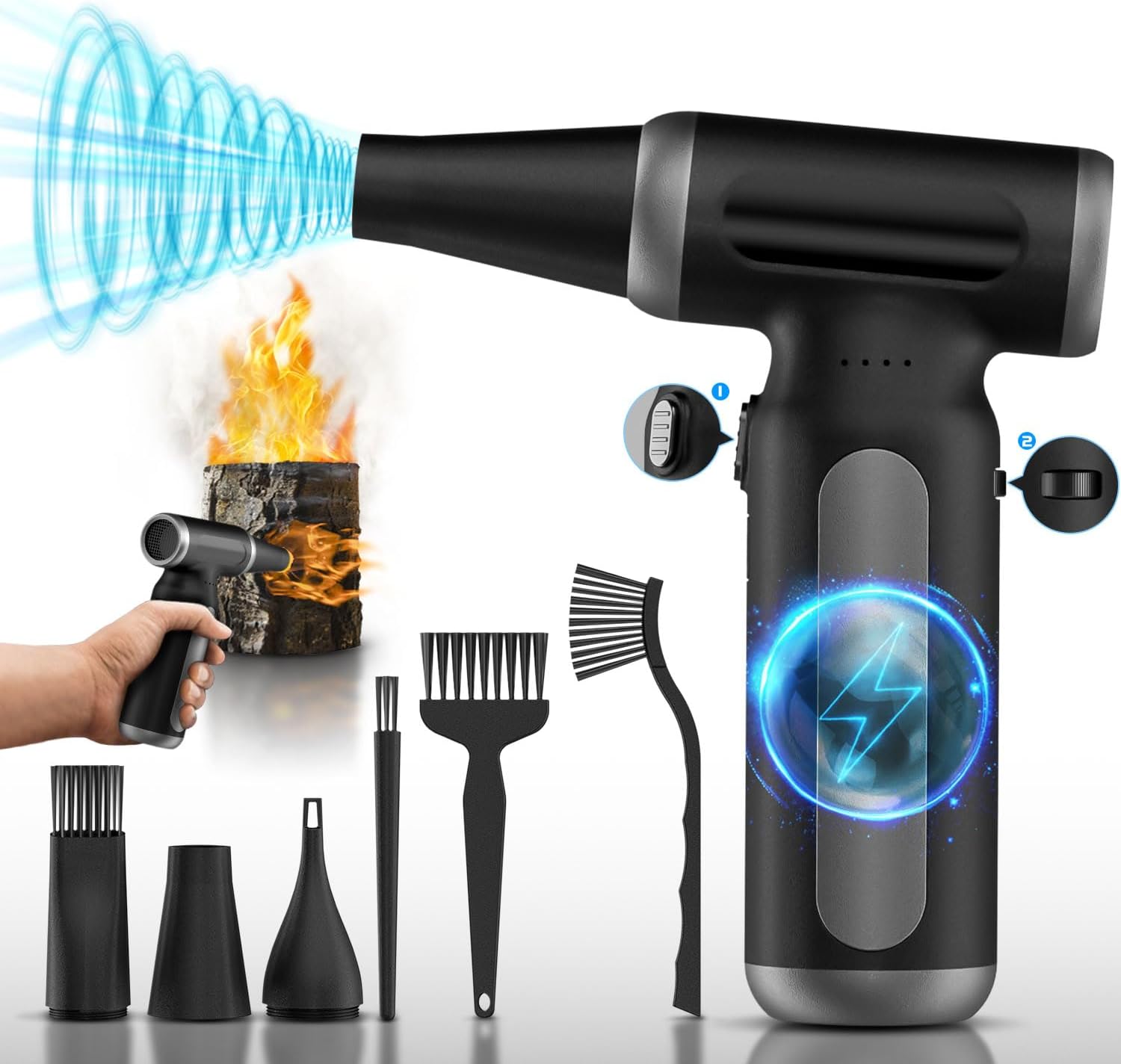 Electric Compressed Air Duster - 33,0000 RPM Rechargeable